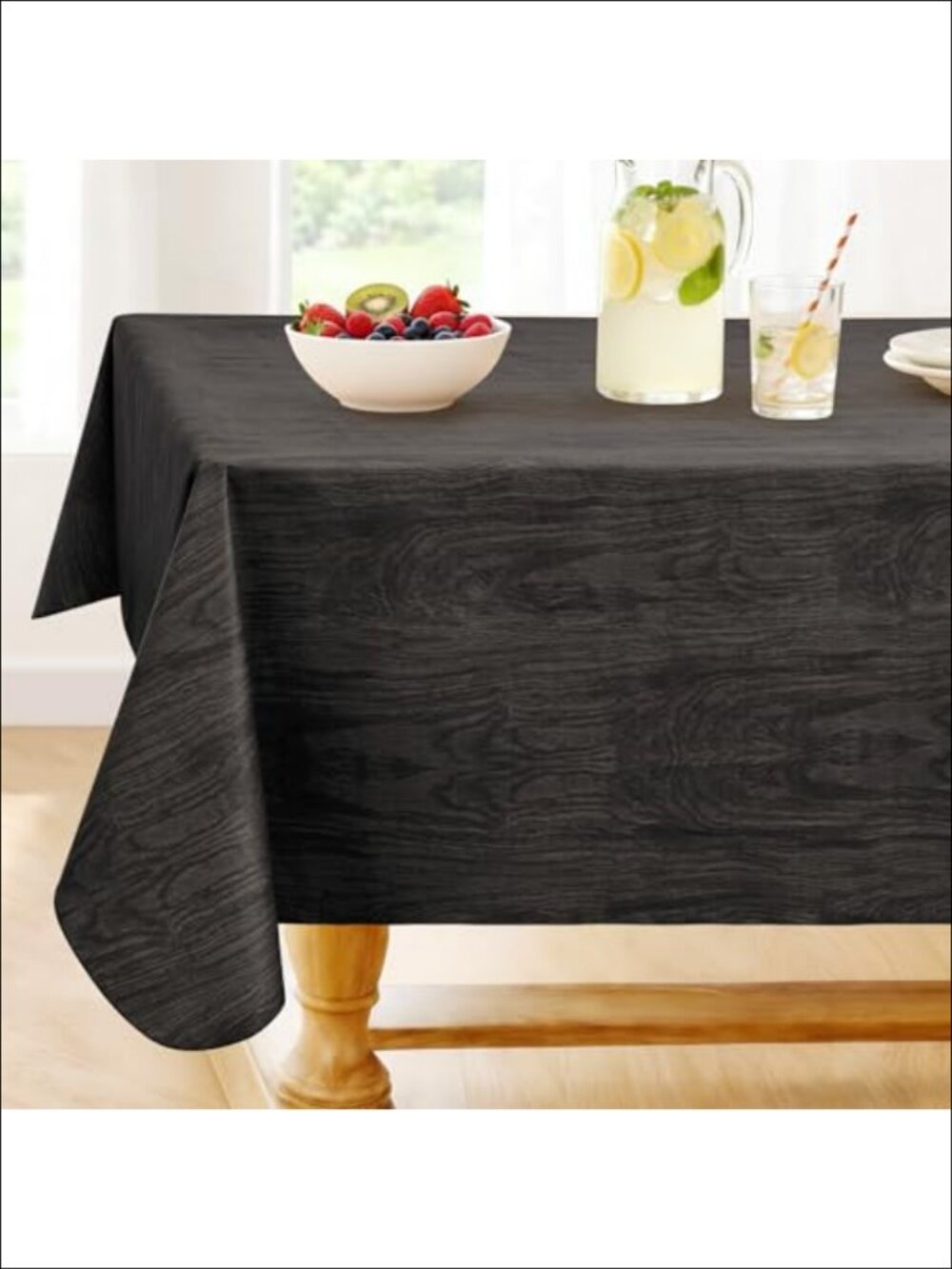 Vinyl Tablecloth Waterproof Spillproof Flannel Backed Dining 60 x 102
